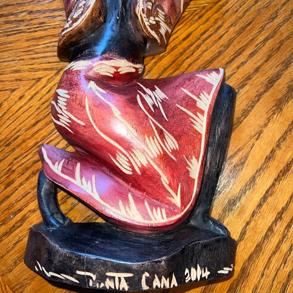 Hand Carved Wood Statue - EUC - Picture 4 of 13